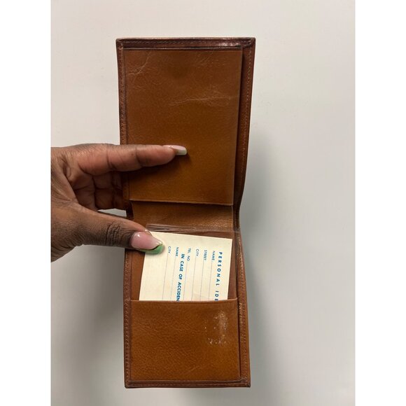 Genuine Leather Mens Bifold‎ Wallet With Multiple Card Slots & ID Holder - Picture 4 of 5